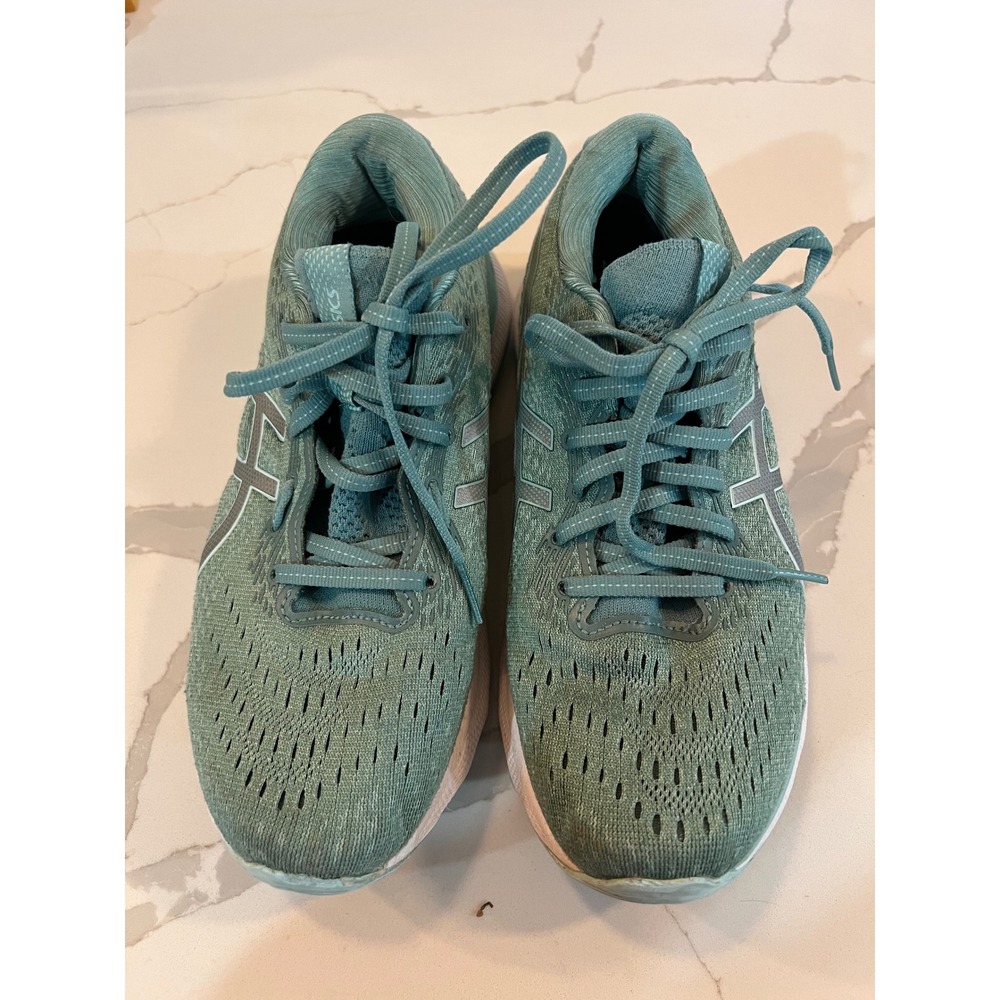 Asics Gel-Nimbus 24 Womens 8.5 Wide Sage Oasis Green Running‎ Shoes 1012B199